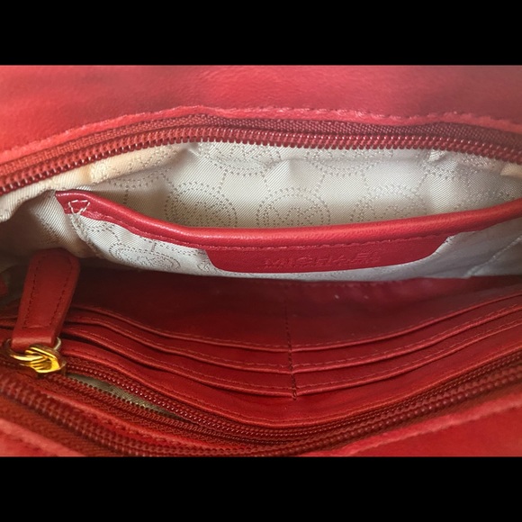 Michael Kors Red Crossbody Purse - Picture 5 of 7